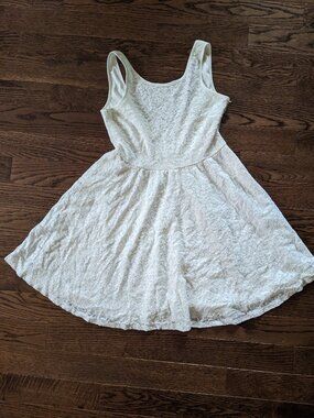 Women's Monteau Cotton V-back White Dress
